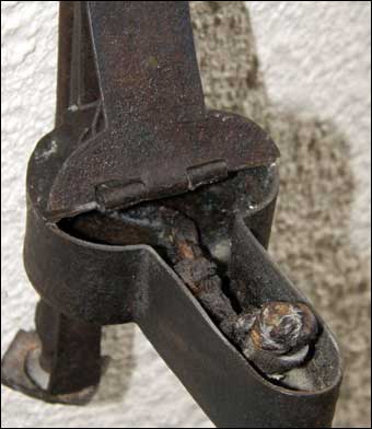 Early Lighting - A piece of rope being used as a wick