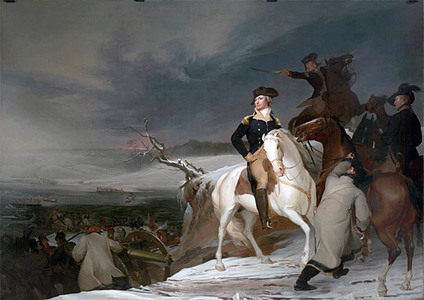 Christmas Night, 1776 - “The Passage of the Delaware,” by Thomas Sully, 1819. (Museum of Fine Arts, Boston)